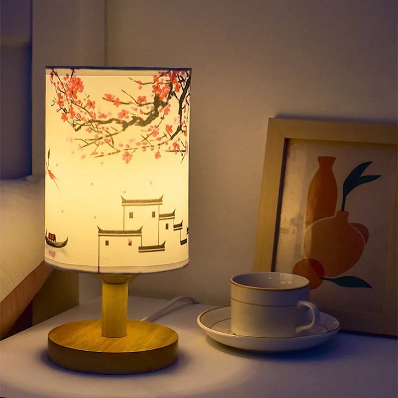 Desk Setup Wallpaper - LED Table Lamps Decoration Plum Blossom