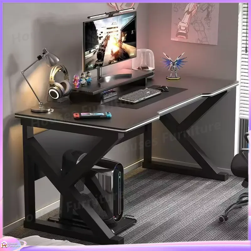 Desk Setup Ergonomics - Cafe Metal Gaming Desk Black MDF