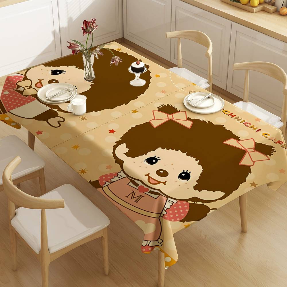 Desk Setup Wallpaper - Popular Logo M-Monchhichi Fashion Tablecloth Birthday