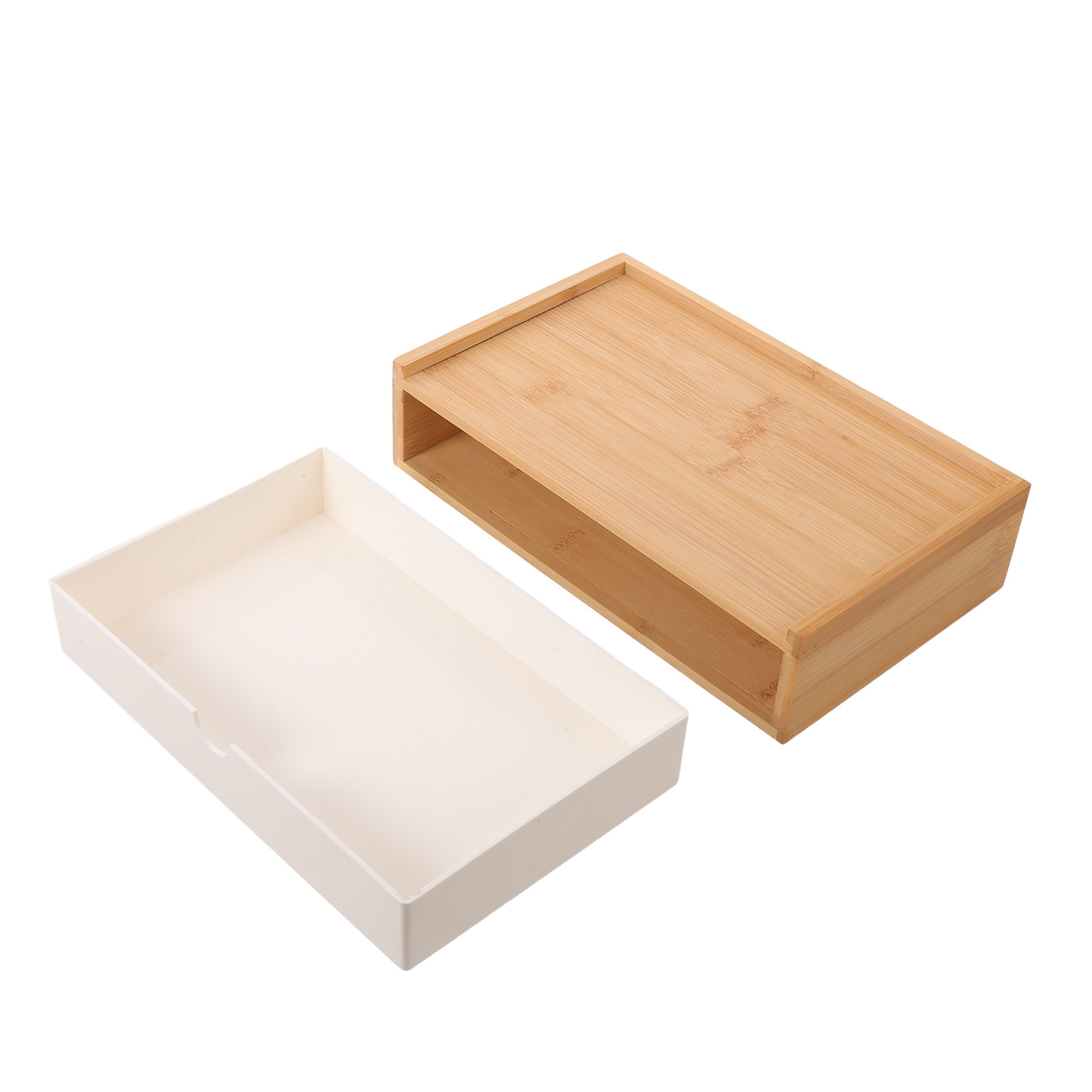 Drawer Organizer Bamboo - Bamboo Desktop Organizer Box Small Drawers
