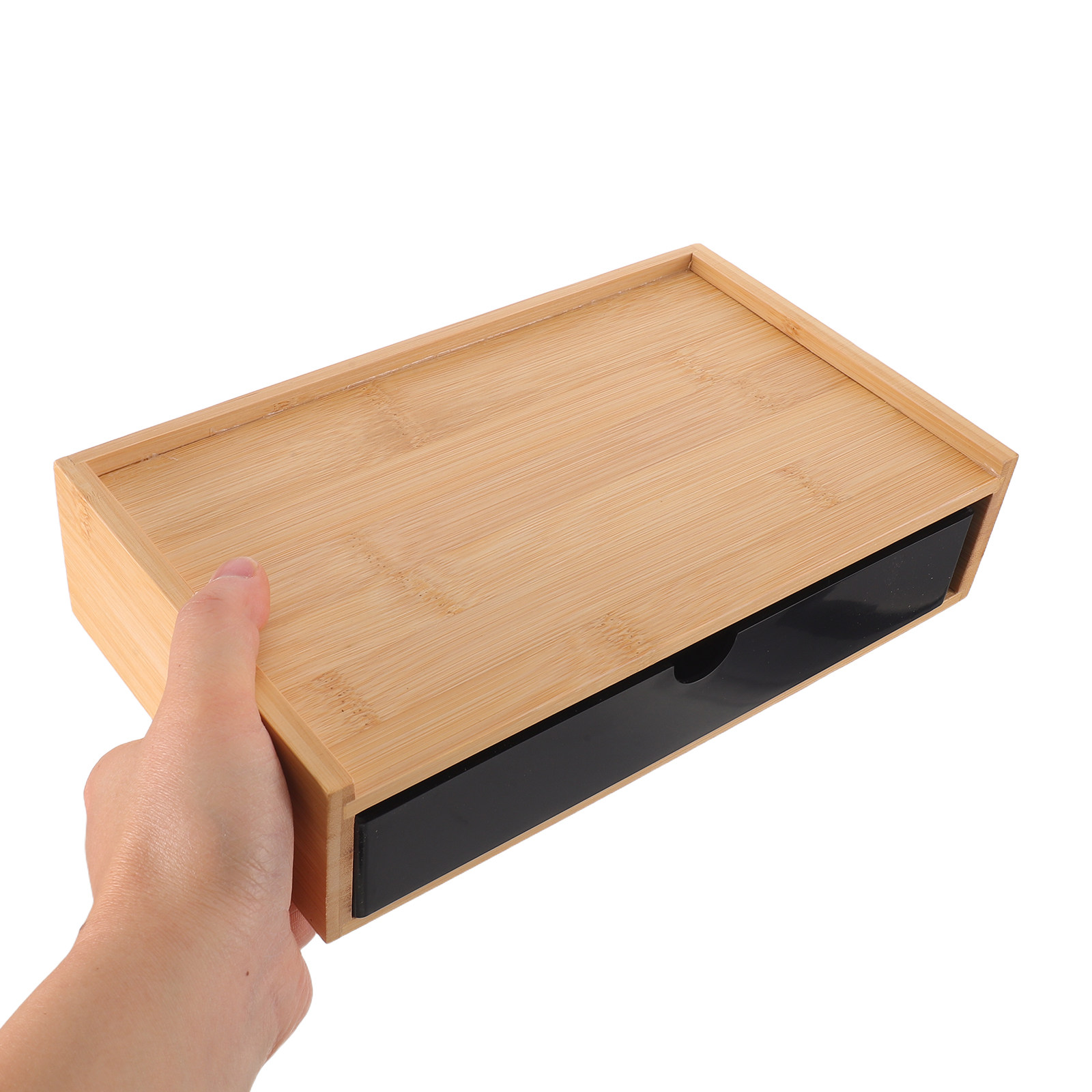 Drawer Organizer Bamboo - Bamboo Desk Organizer Black Desktop Storage