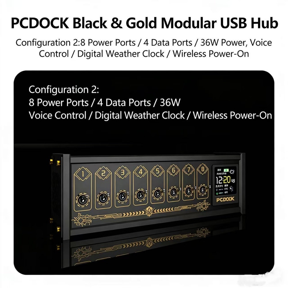 Desk Setup Laptop - PCDOCK Block USB Desktop Power Strip