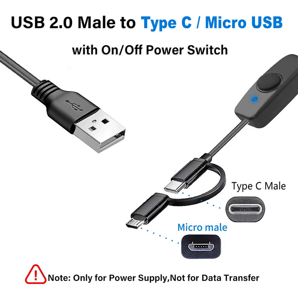 2 in 1 Type C / Micro USB Char - Desk Setup Led Strip 评论和价格