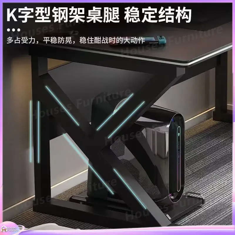 Cafe Metal Gaming Desk Black M - Desk Setup Ergonomics 评论和价格
