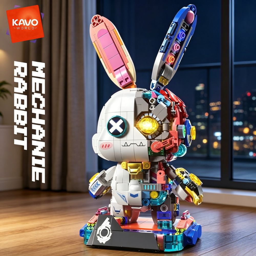 KAVOWORLD 1377PCS Robot Rabbit - Desk Setup Enthusiast 评论和价格