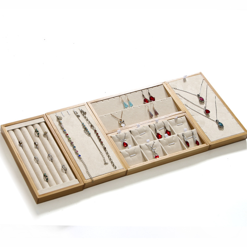 Bamboo Beige Jewelry Rings Dis - Drawer Organizer Bamboo 评论和价格