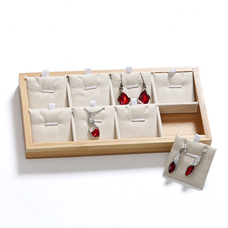 Bamboo Beige Jewelry Rings Dis - Drawer Organizer Bamboo 评论和价格