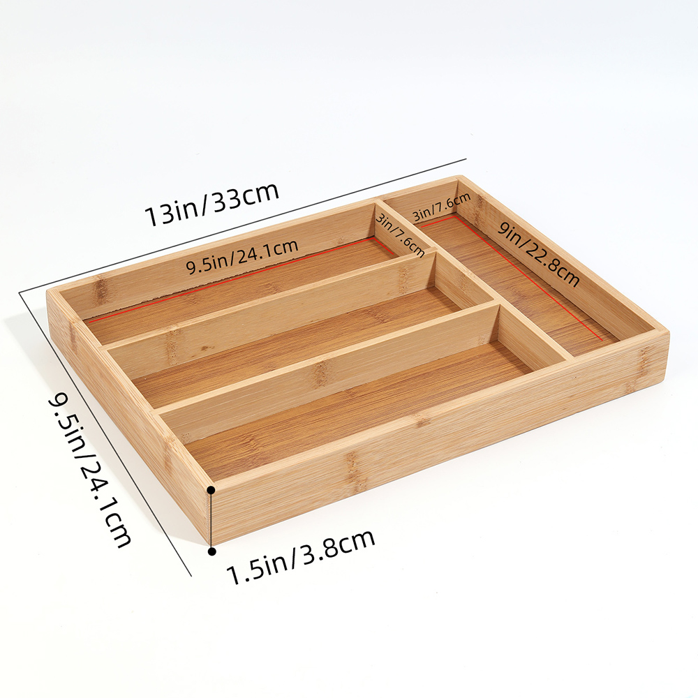 Bamboo Cutlery Divide Storage  - Drawer Organizer Bamboo 评论和价格