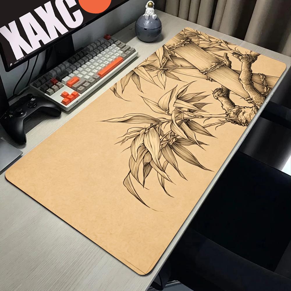 HYBXAXC Bamboo Line Art Mouse  - Desk Setup Beige 评论和价格