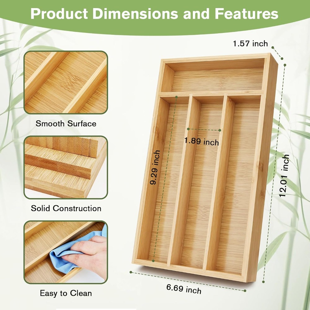 Top Selling Small Silverware O - Drawer Organizer Bamboo 评论和价格