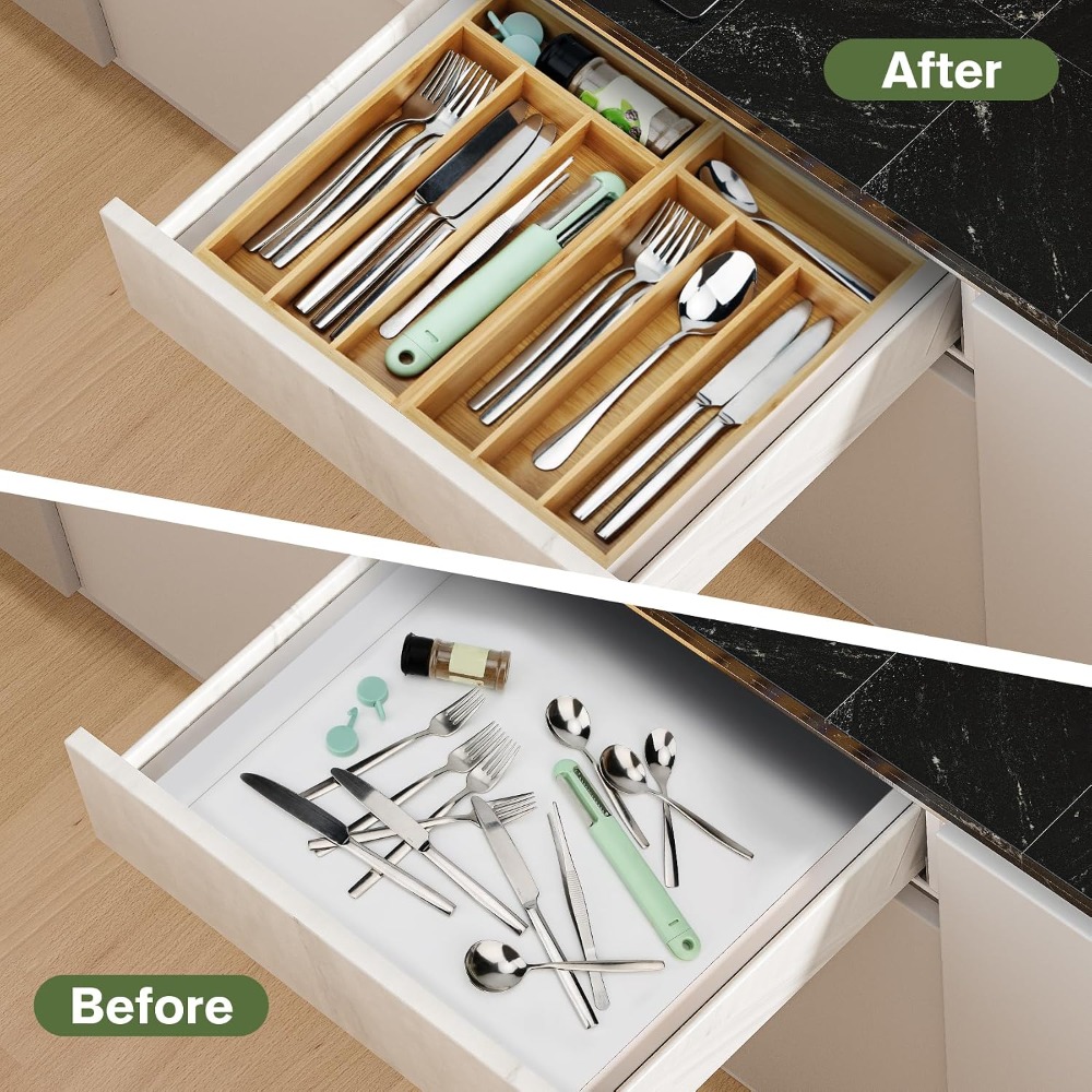 Top Selling Small Silverware O - Drawer Organizer Bamboo 评论和价格