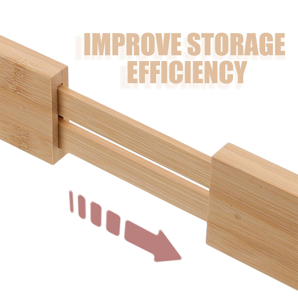 2Pcs Bamboo Drawer Dividers Ad - Drawer Organizer Bamboo 评论和价格
