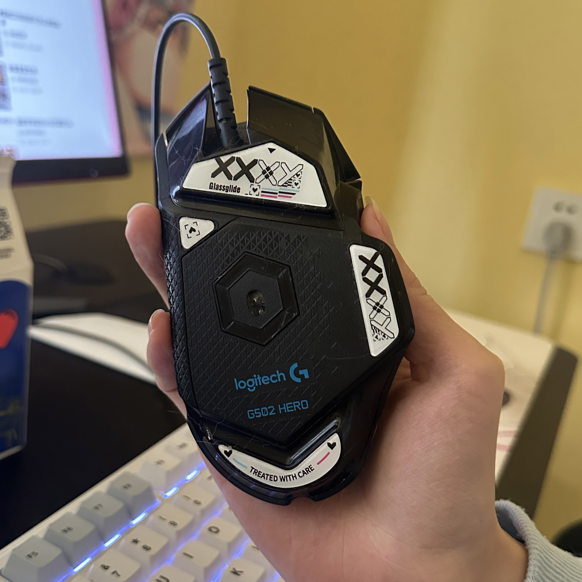 Tempered glass foot pads are s - Logitech Mouse G502 评论和价格