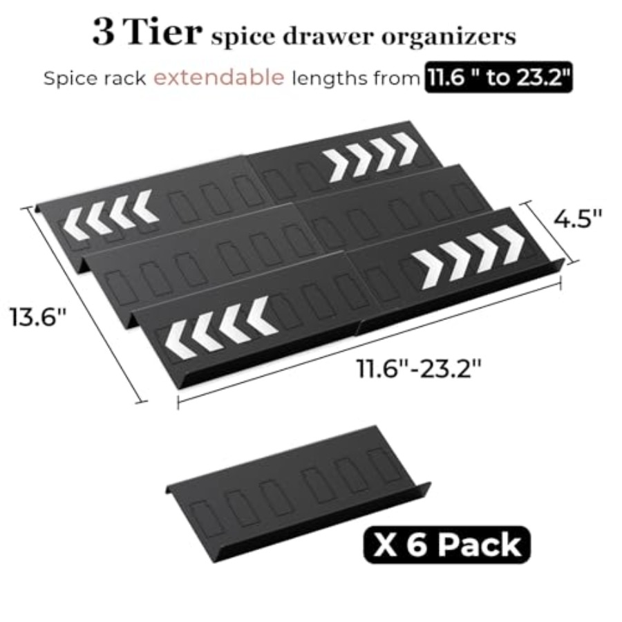 Spice Drawer Organizer Expanda - Drawer Organizer Bamboo 评论和价格