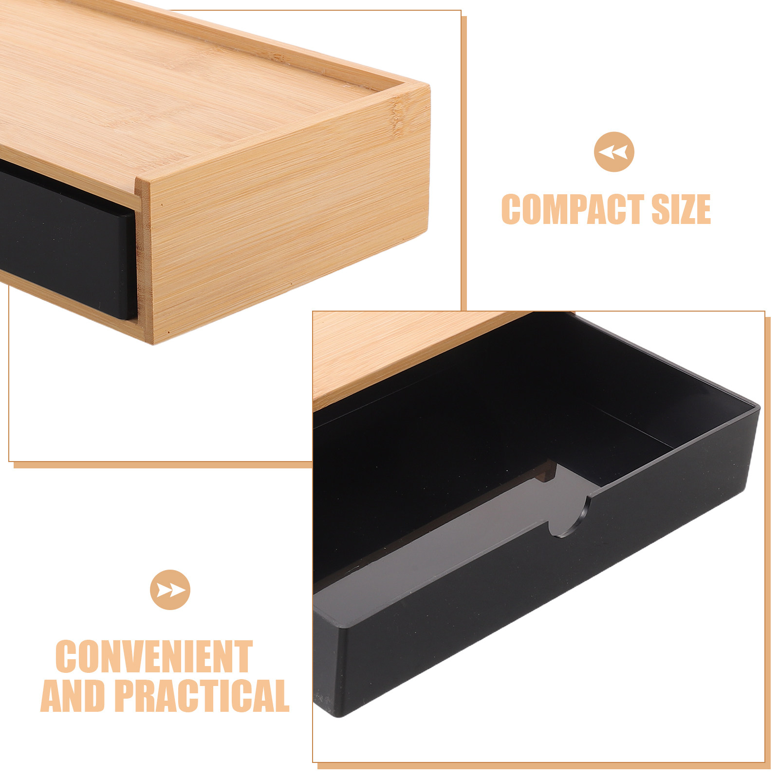 Bamboo Desk Organizer Black De - Drawer Organizer Bamboo 评论和价格