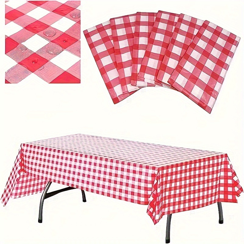 10pc PE Plaid Table Cover Rect - Desk Setup Wallpaper 评论和价格