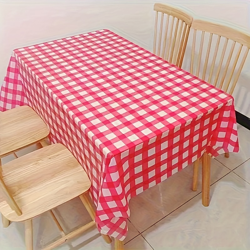 10pc PE Plaid Table Cover Rect - Desk Setup Wallpaper 评论和价格