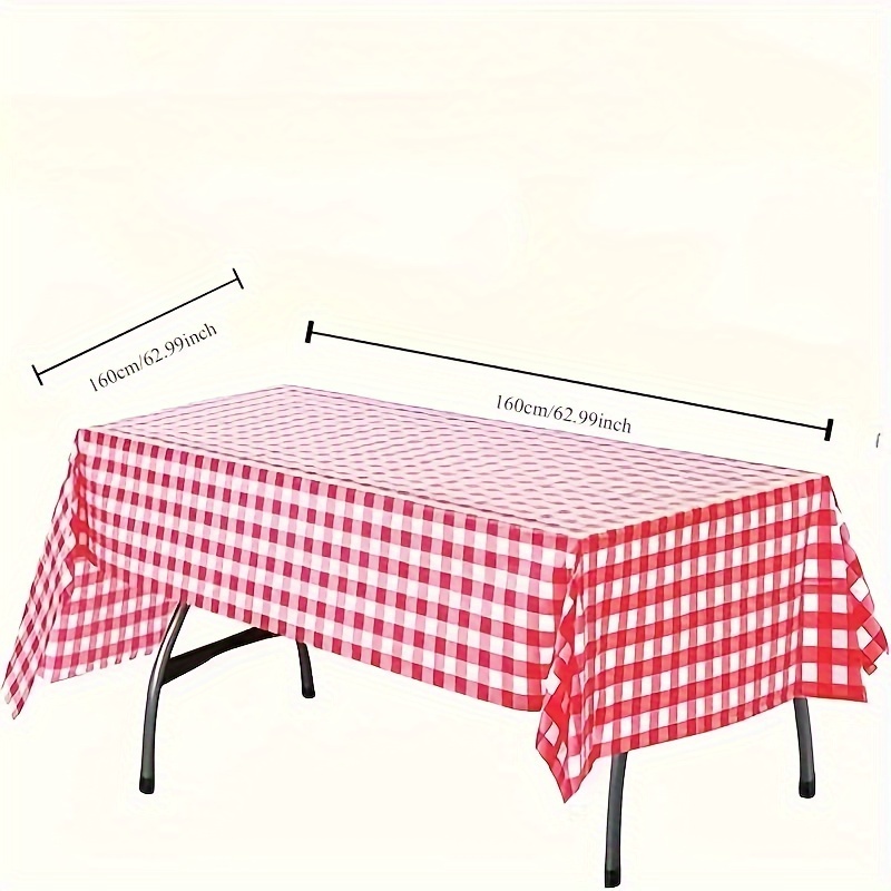 10pc PE Plaid Table Cover Rect - Desk Setup Wallpaper 评论和价格