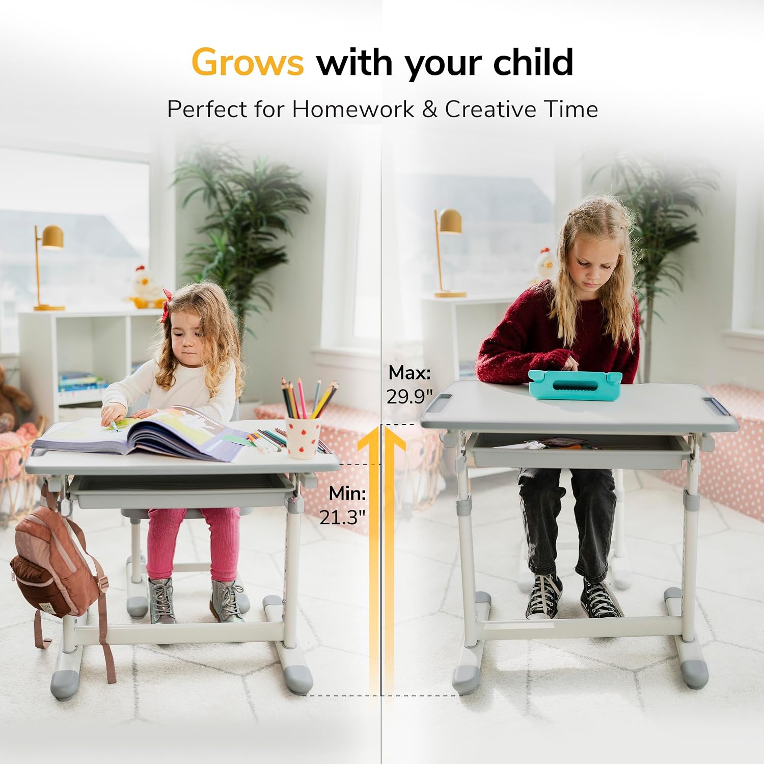 Kids Desk and Chair Set Height - Desk Setup Ergonomics 评论和价格