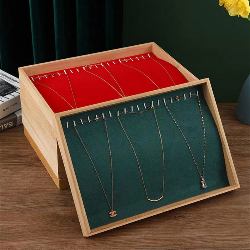 Velvet Bamboo Jewelry Display  - Drawer Organizer Bamboo 评论和价格