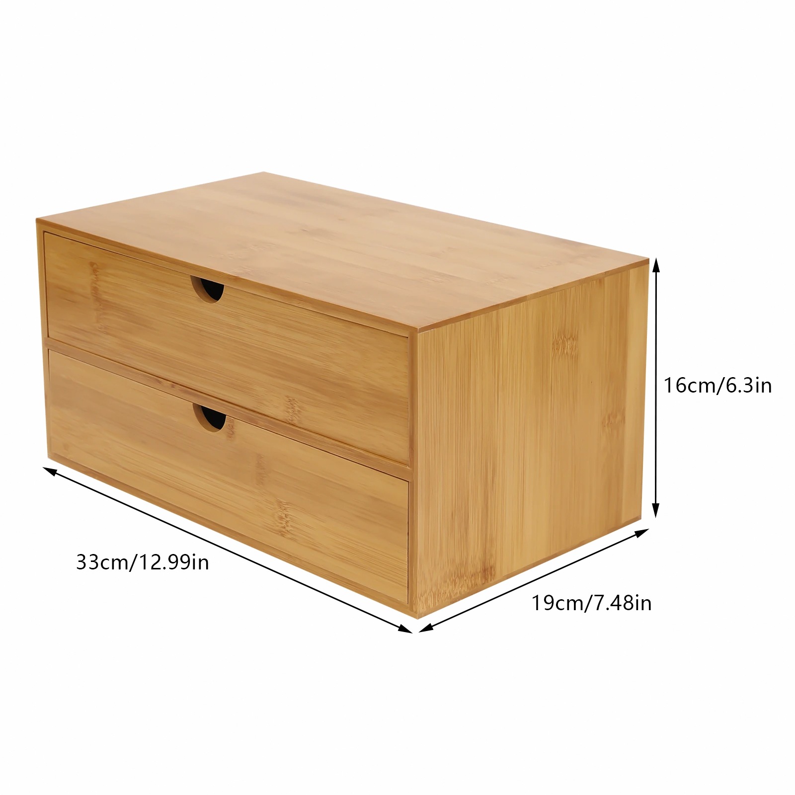 Desk Organizer, 2-Drawer Offic - Drawer Organizer Bamboo 评论和价格